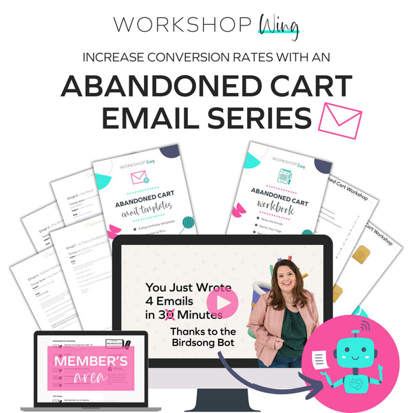 Abandoned Cart Email Templates with Workshop & AI Writing Bot - Birdsong Shop