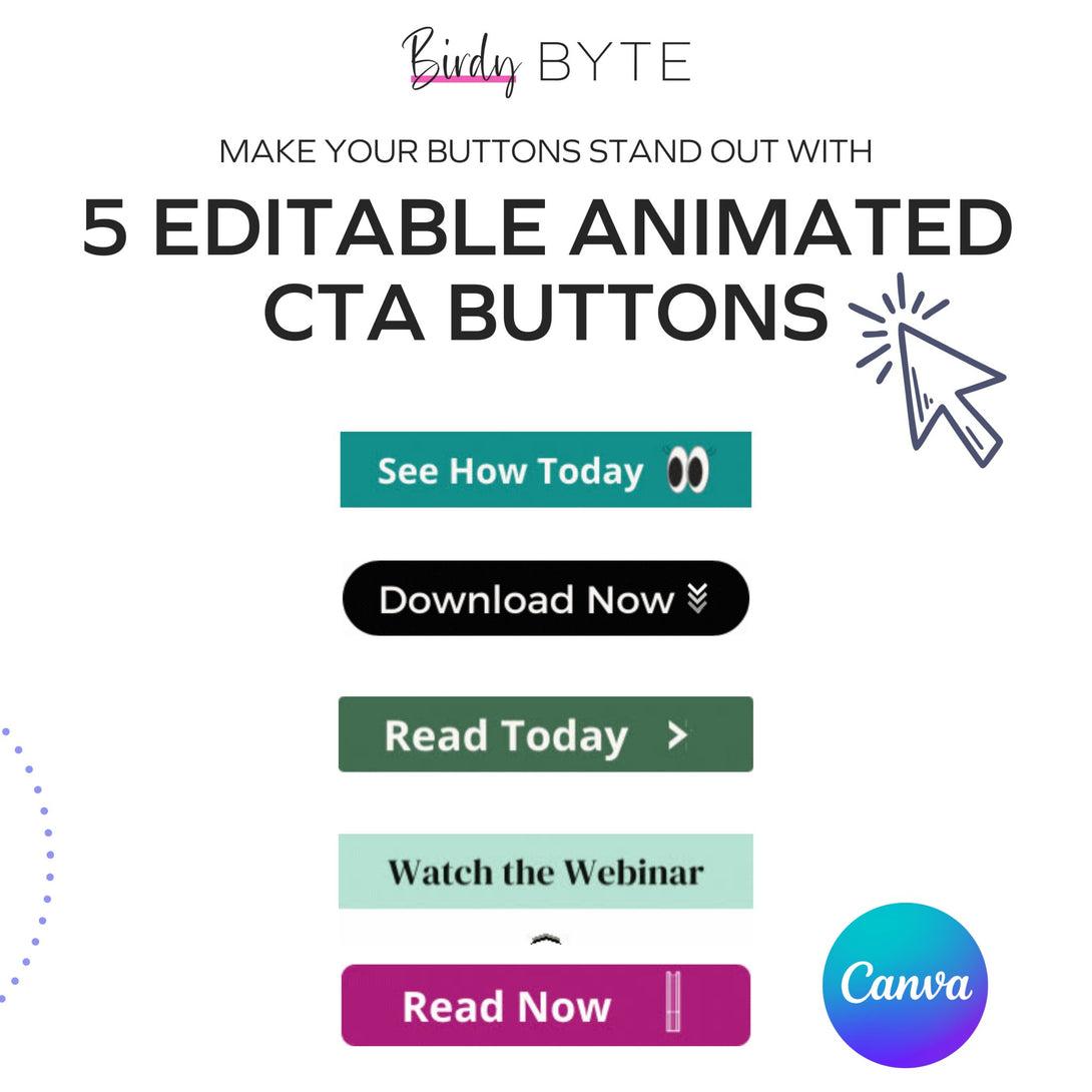 Animated Call to Action Button Training & Templates - Birdsong Shop