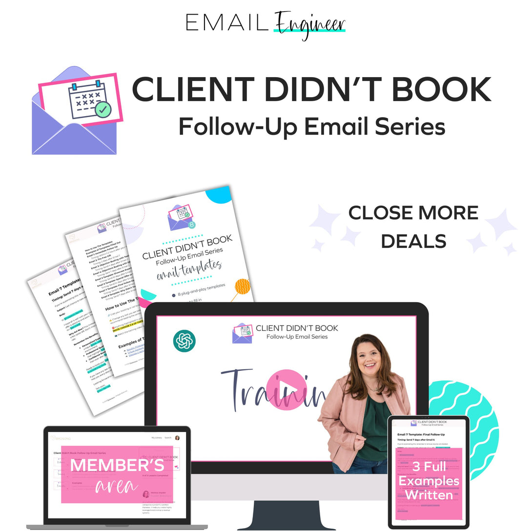 Client Didn't Book Follow-Up Email Series - Birdsong Shop