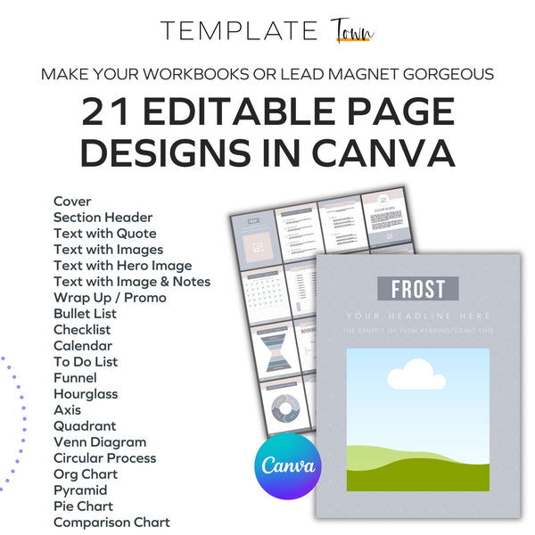 Frost Lead Magnet Templates in Canva - Birdsong Shop