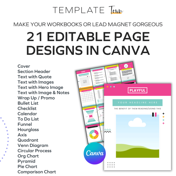 Playful Lead Magnet Templates in Canva - Birdsong Shop