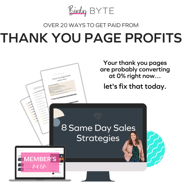 Thank You Page Profits - Birdsong Shop